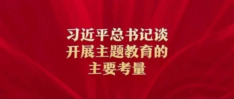 習(xí)近平總書(shū)記談開(kāi)展主題教育的主要考量